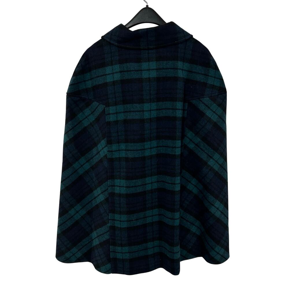 Tuckernuck Green Navy Plaid Blackwatch India Cape Womens Medium / Large - Picture 6 of 7